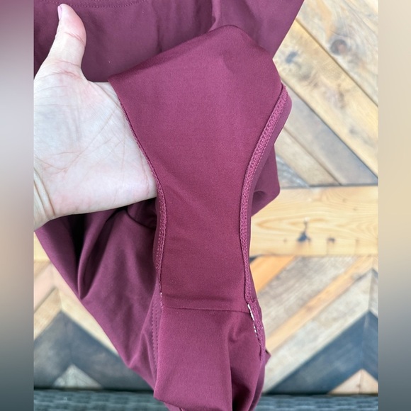 KATE SPADE New York 3D Rose Peep Hole One Piece Swimsuit Large Burgundy - Picture 7 of 11